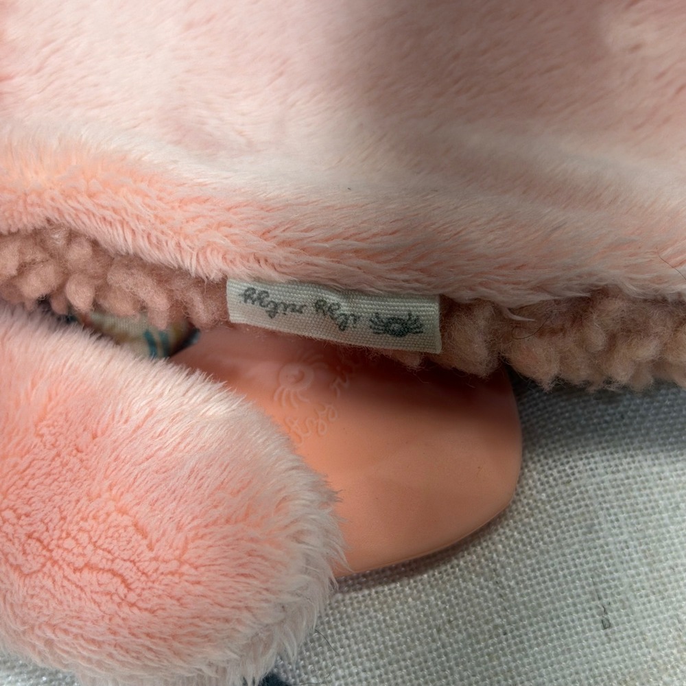 Itzy Ritzy Bunny Lovey One Size Pink Sherpa Plush Heart Teether Sensory‎ Toy - Picture 7 of 8